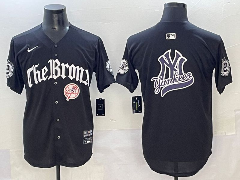 Men 2025 New York Yankees Blank Black Five generations Joint Name Nike MLB Jersey style 13->new york yankees->MLB Jersey